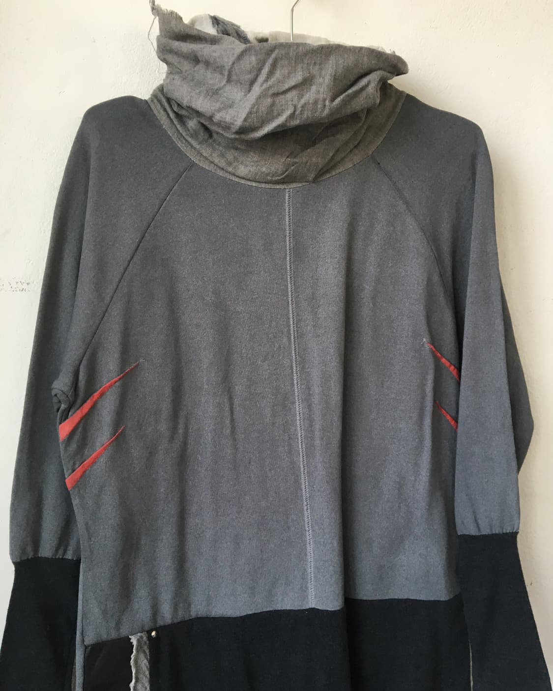 Grunge mood high neck sleeve onepiece 상품이미지6