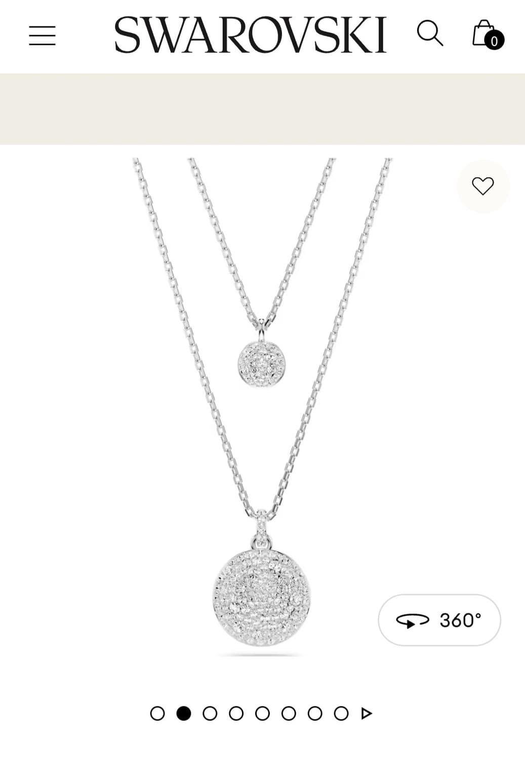 새제품)스와로브스키 양면 레이어드 멀티 목걸이 정품 상품이미지2