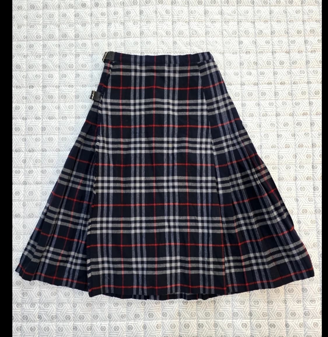 버버리 체크 랩 스커트 25~28 상품이미지2