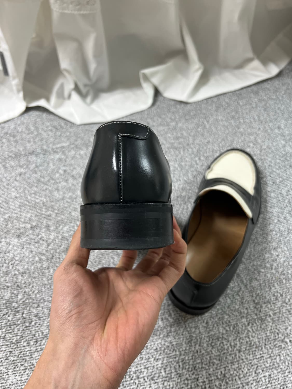 페넌 블랙 화이트 페니로퍼 상품이미지5