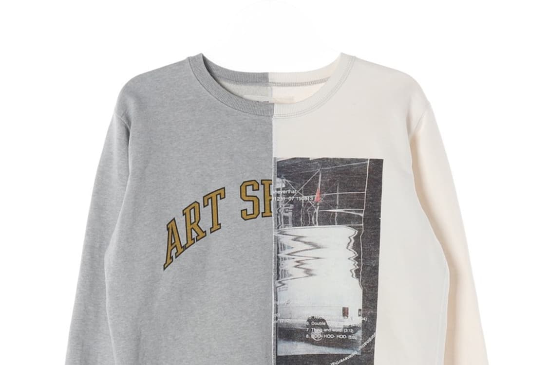 디스이즈네버댓 하프앤하프 배색 그래픽 맨투맨 S 상품이미지3