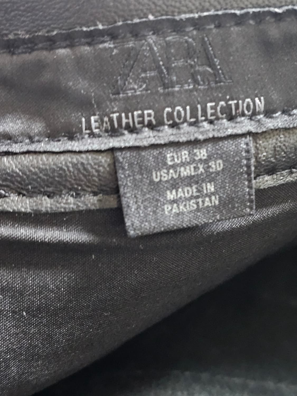 새상품 자라 남성 양가죽 블랙 바지(30사이즈) 상품이미지6