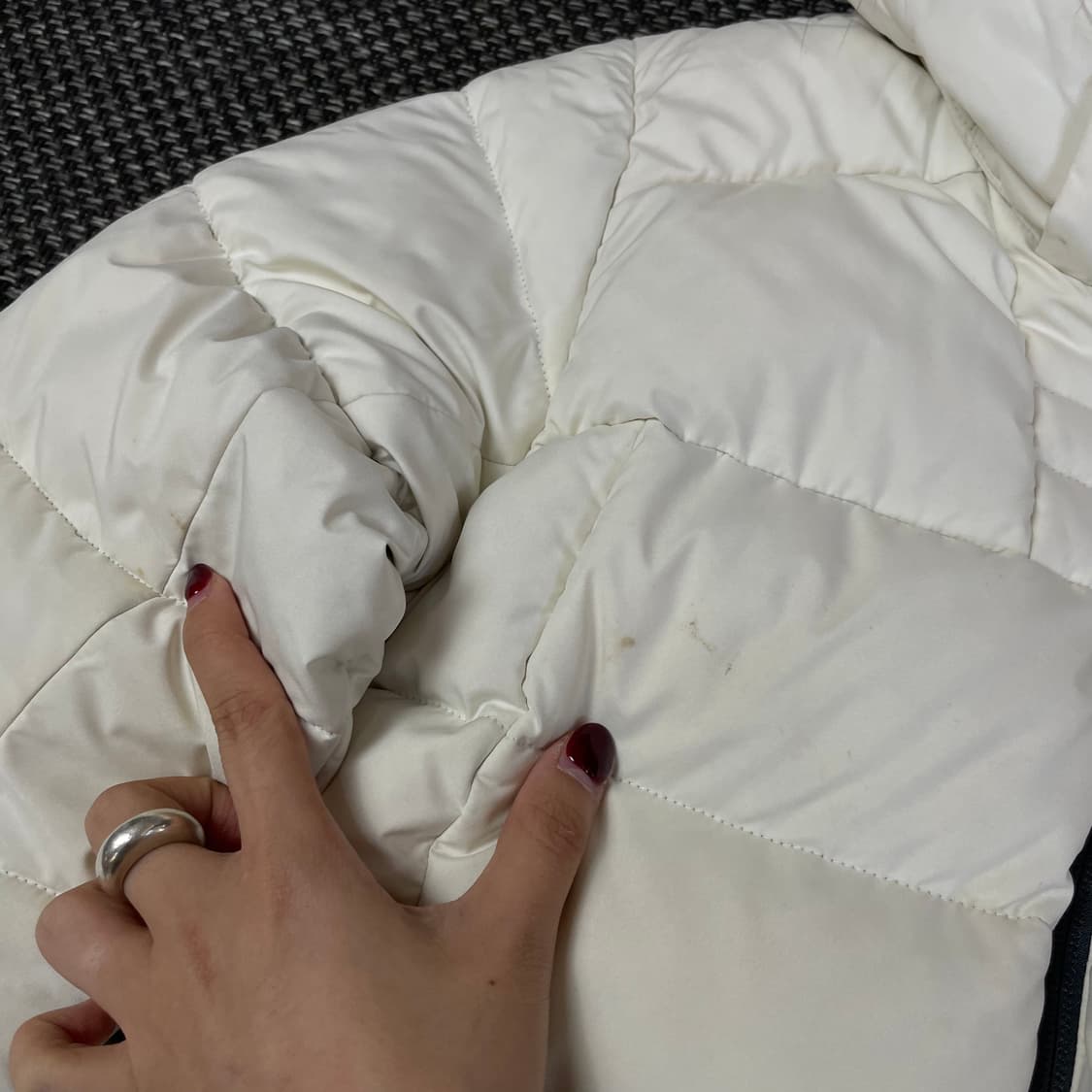 아이더 화이트 패딩 M 상품이미지6