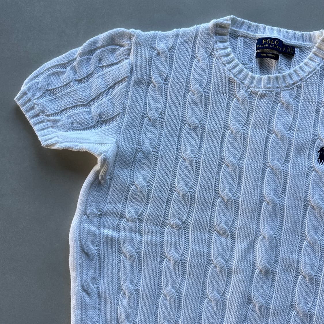 [S]폴로 랄프로렌 꽈배기 반팔 니트 스웨터 상품이미지3