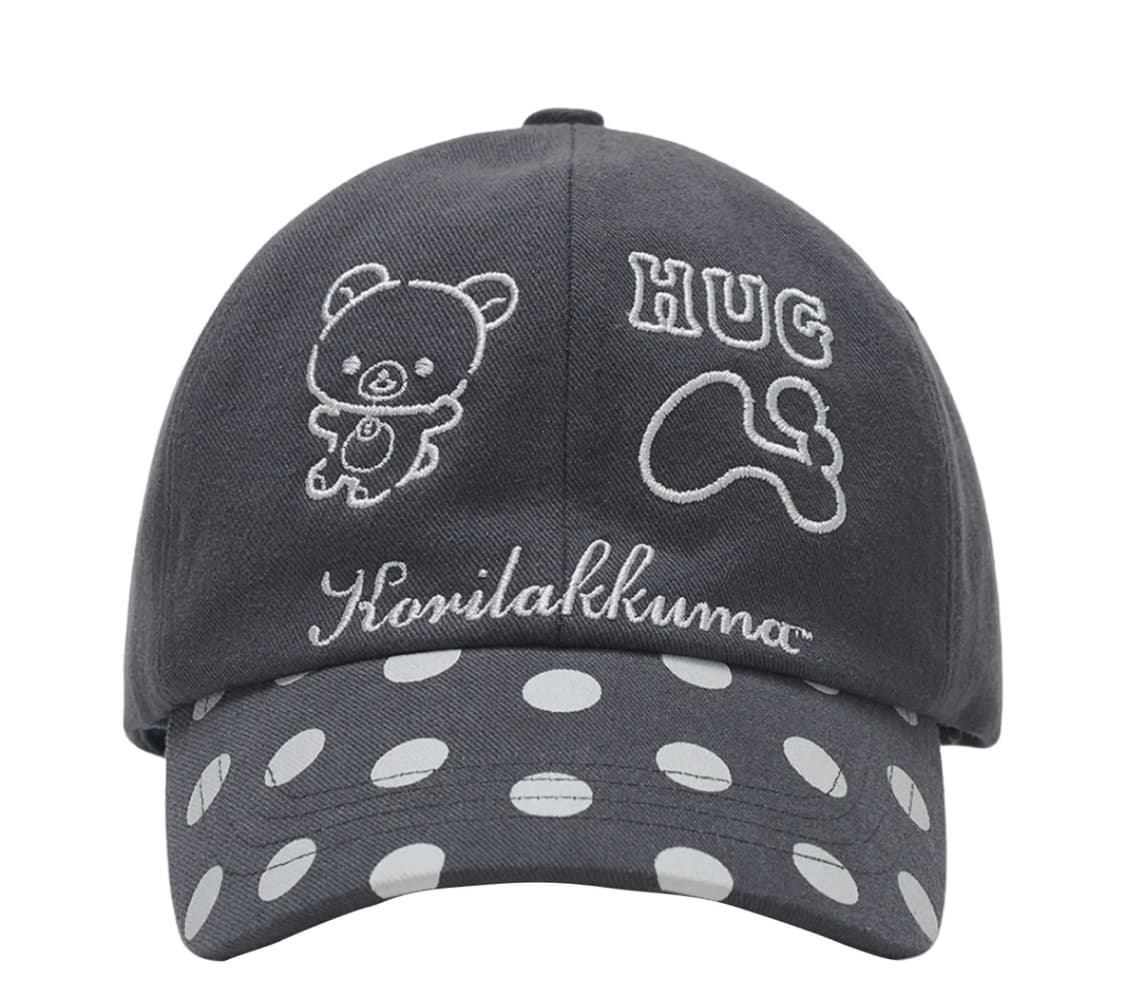 허그유어스킨 리락쿠마 캡모자 차콜 상품이미지1