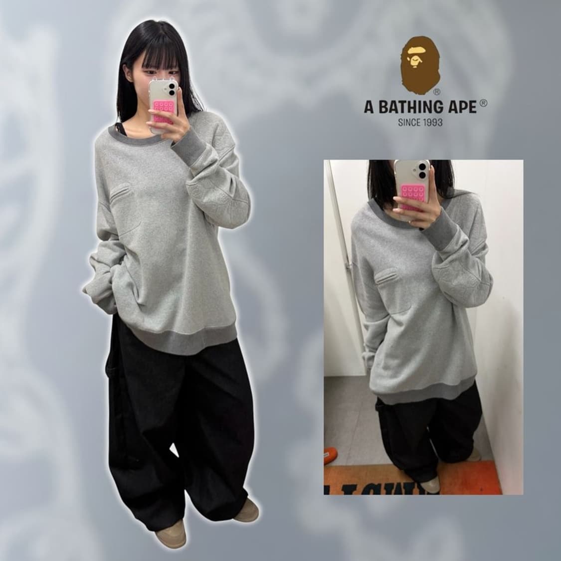 베이프 원포켓 패치 스웻셔츠 상품이미지1
