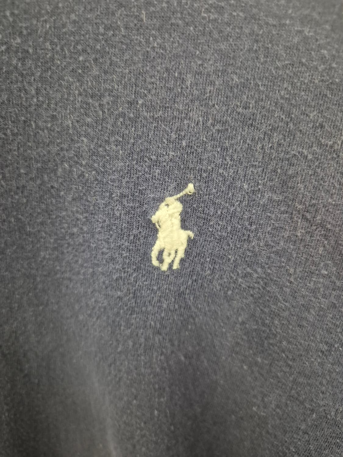 폴로 랄프로렌 네이비 반팔 흰색로고 티셔츠 XL 상품이미지4