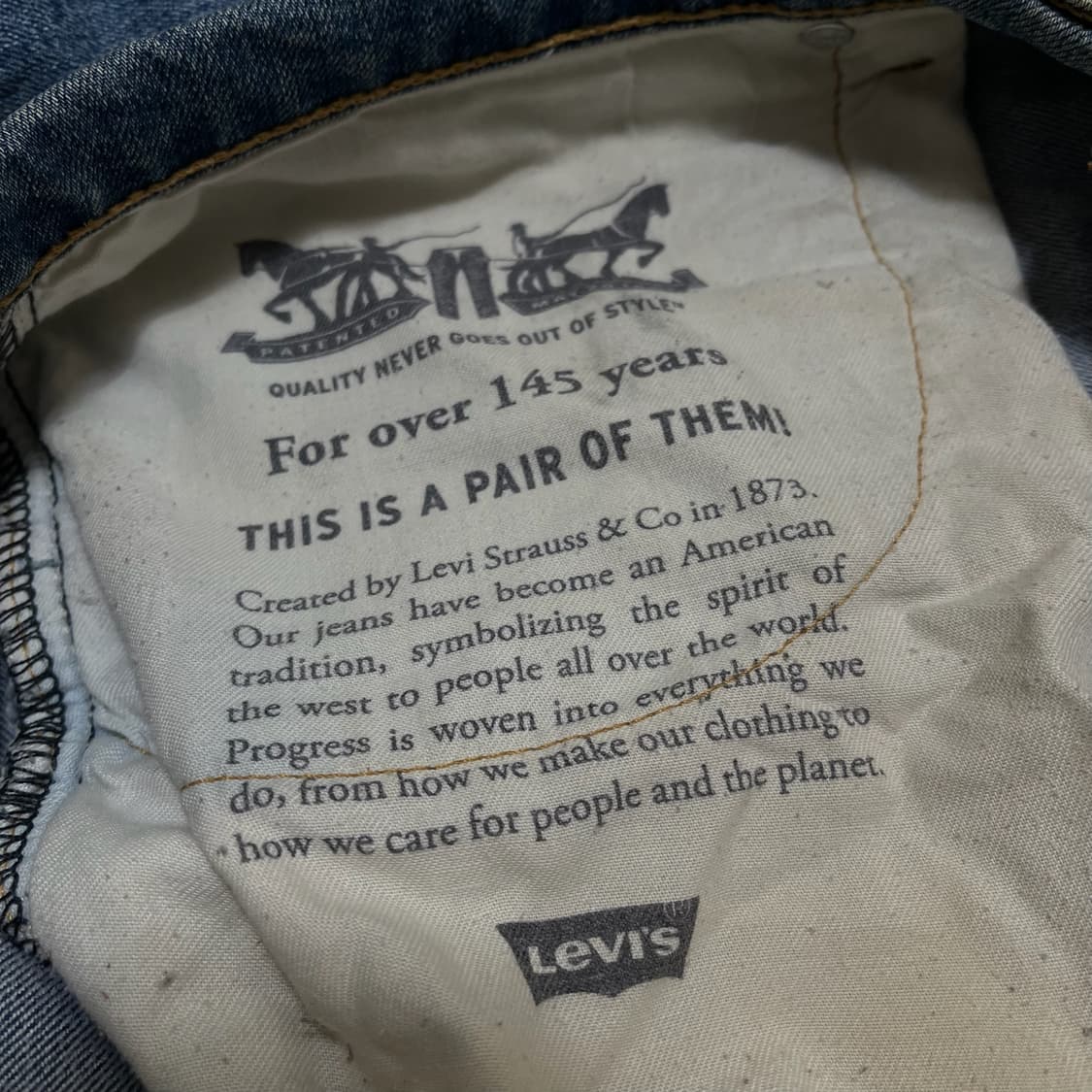 리바이스 505 레귤러 데님 청바지 36/32 상품이미지4