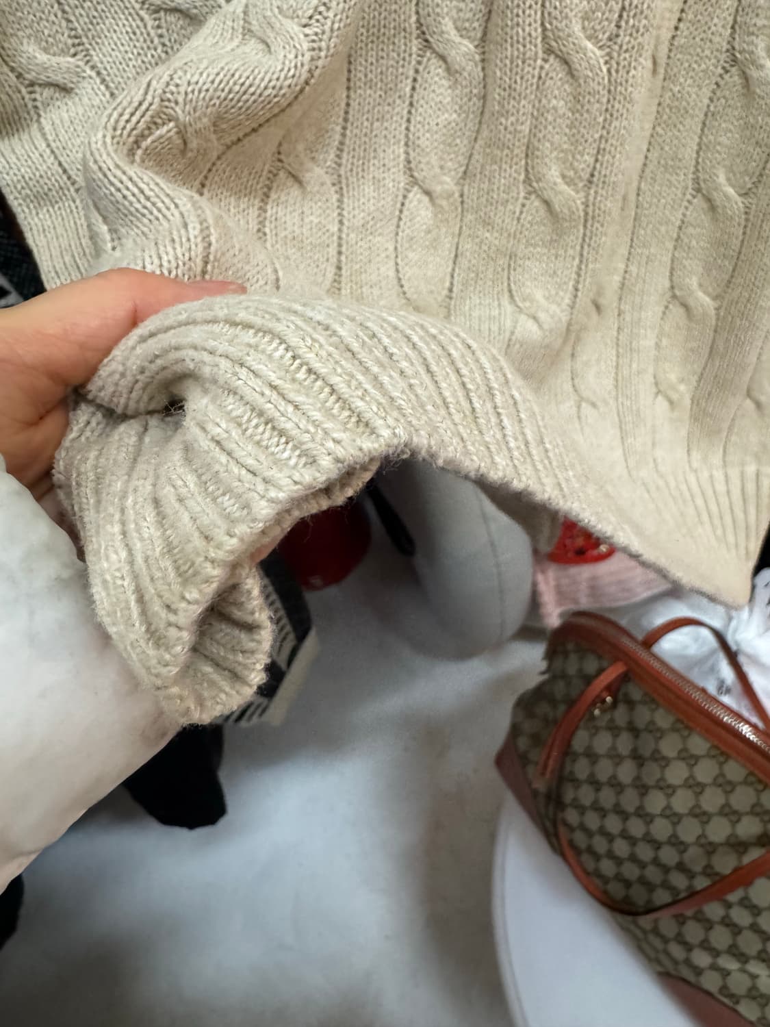 🧥 Polo랄프로렌 스웨터 케이블 크루넥 꽈베기 스웨터 - 아이보리 상품이미지10