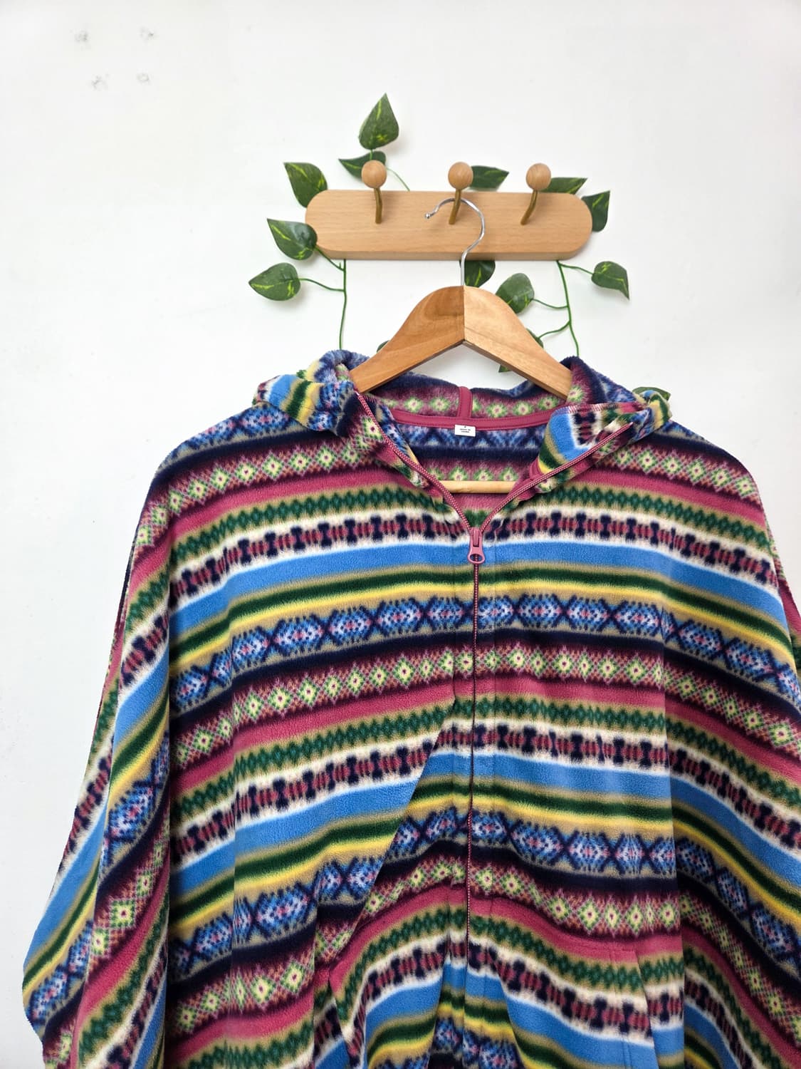 에스닉 판쵸 플리스 자켓 상품이미지2