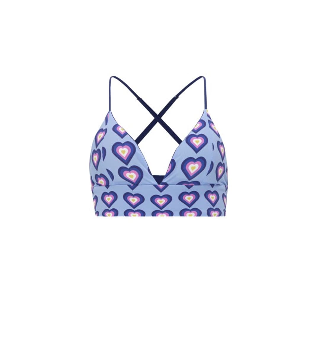 reversible bralette blue heart / navy 상품이미지1