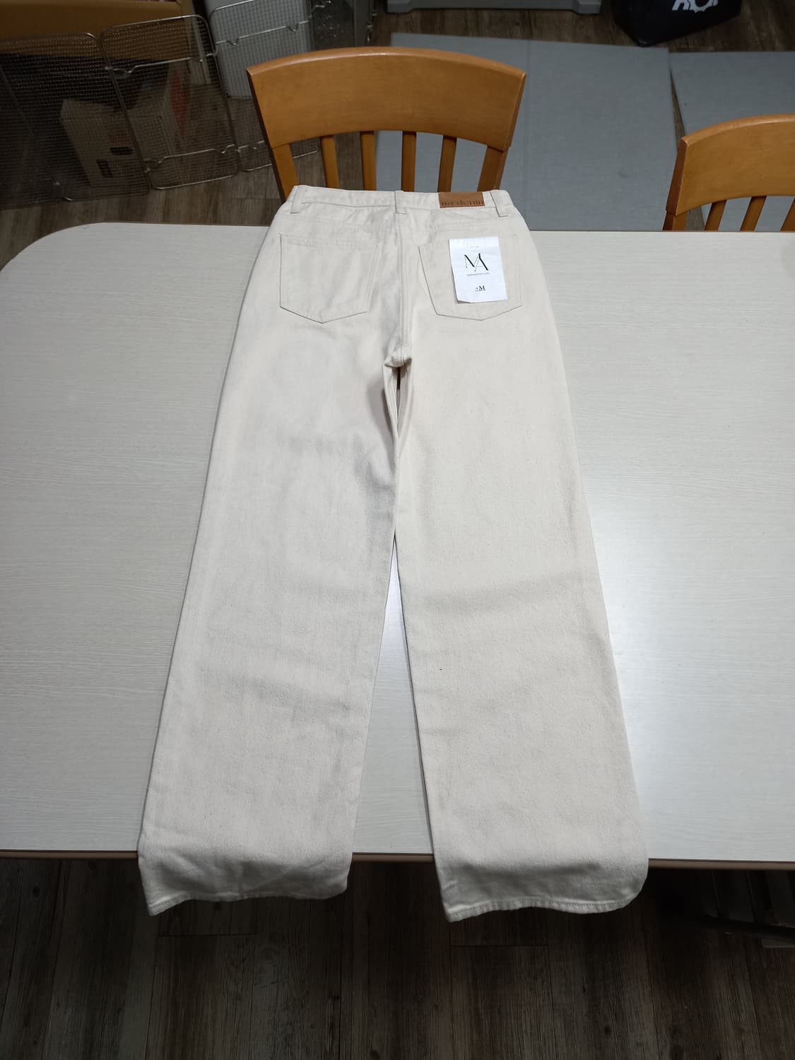 27-28 새상품 MERRY AROUND 하이웨이스트 크림진 27-614 상품이미지2