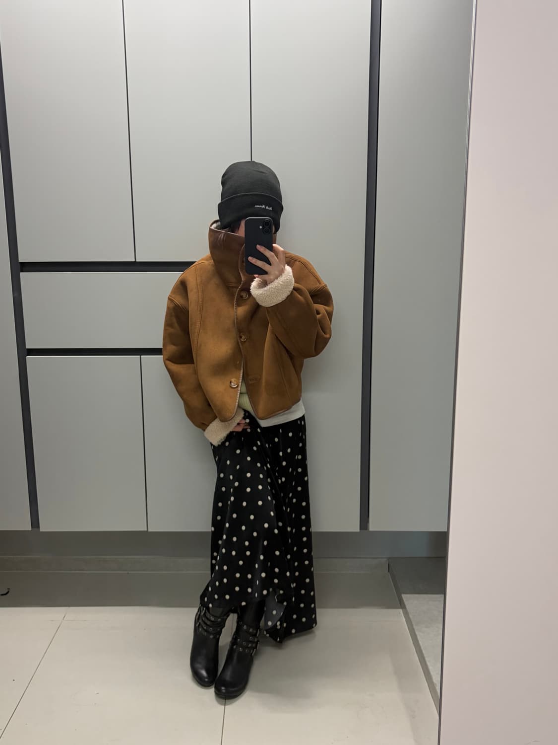 리버시블 하이넥 숏코트 (양모100) 상품이미지7