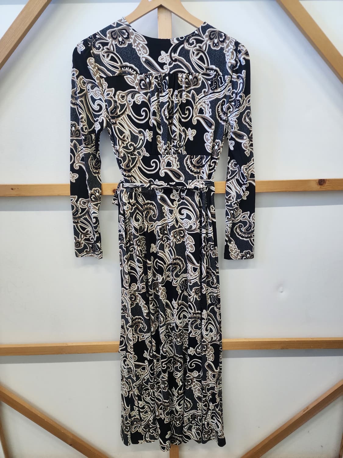 새상품 패턴 랩 롱 원피스 상품이미지3