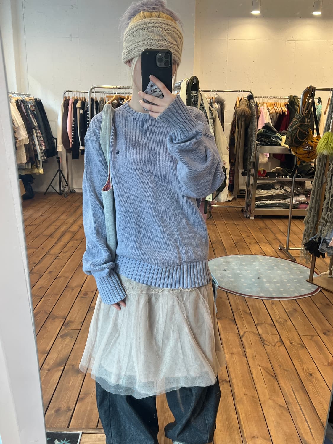 폴로 연보라 니트 상품이미지2