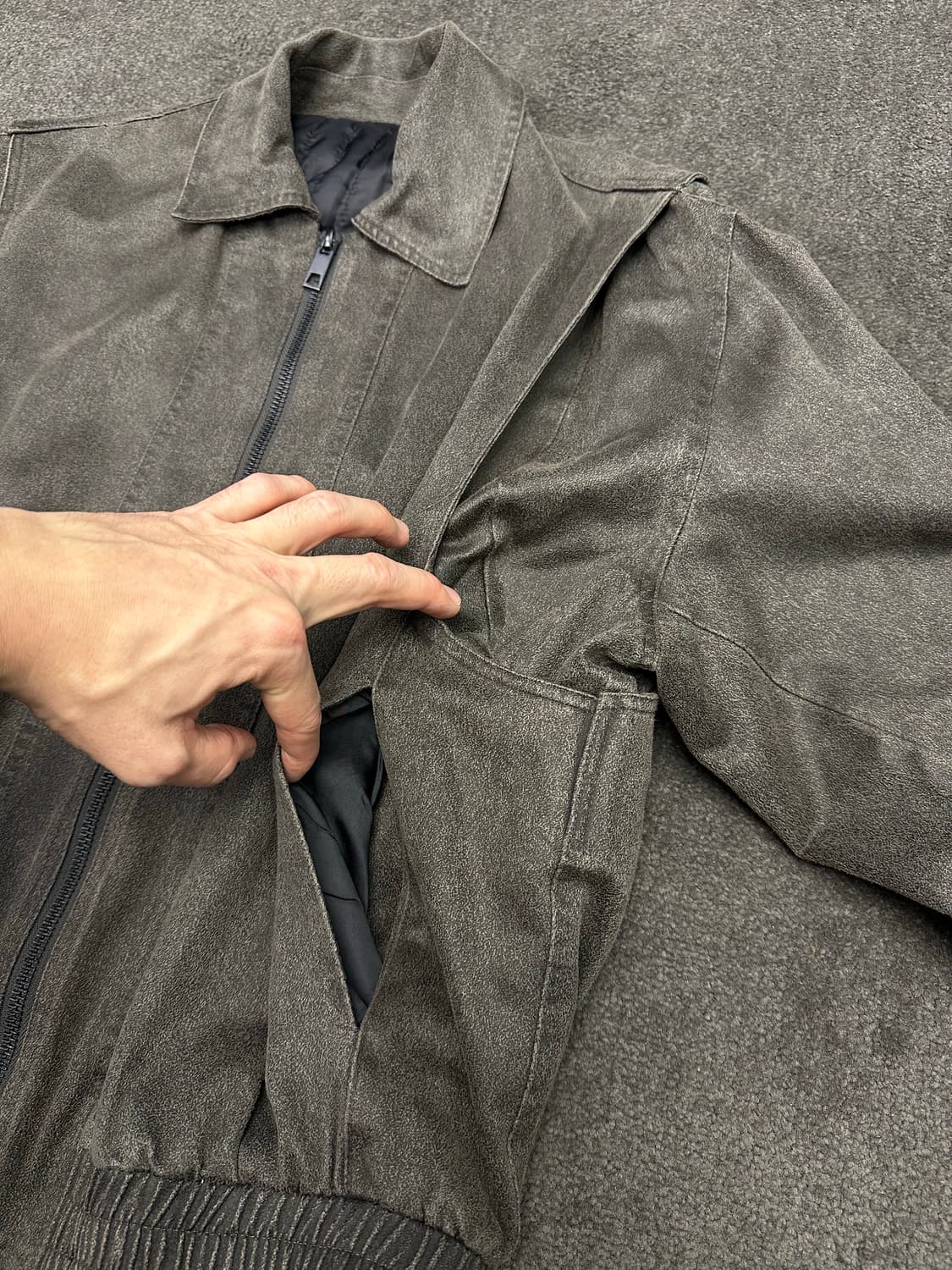 라퍼지스토어 스웨이드 블루종 M 상품이미지2