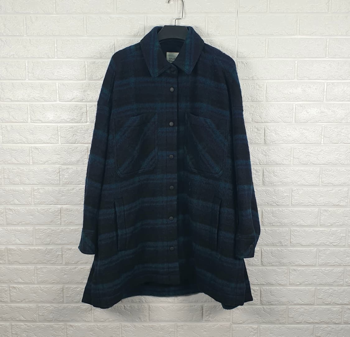 [F]스튜디오톰보이 오버핏 플란넬 셔츠 울 자켓 상품이미지1