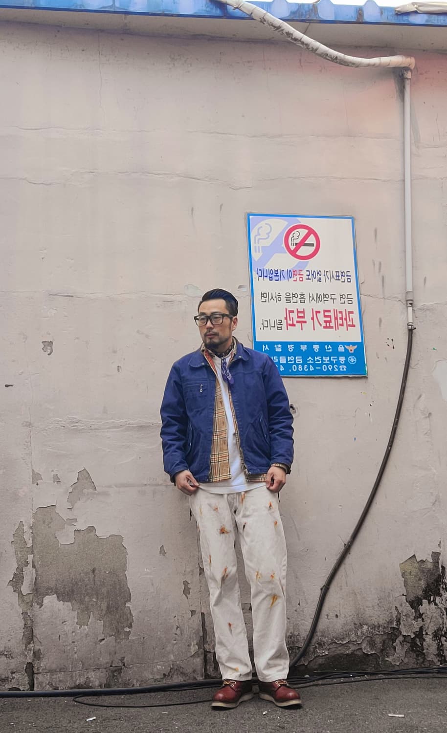 더블알엘 더티 워싱 화이트 데님 팬츠 상품이미지10