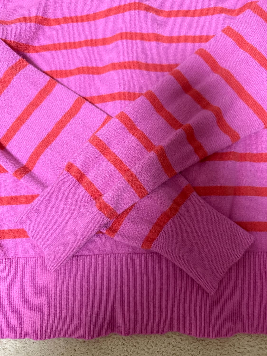 핑크 스트라이프 가디건 상품이미지3