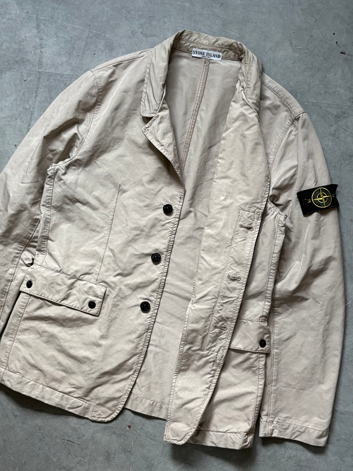 Stone-Island 스톤아일랜드 다비드-TC 베이지와펜 블레이져자켓 상품이미지2