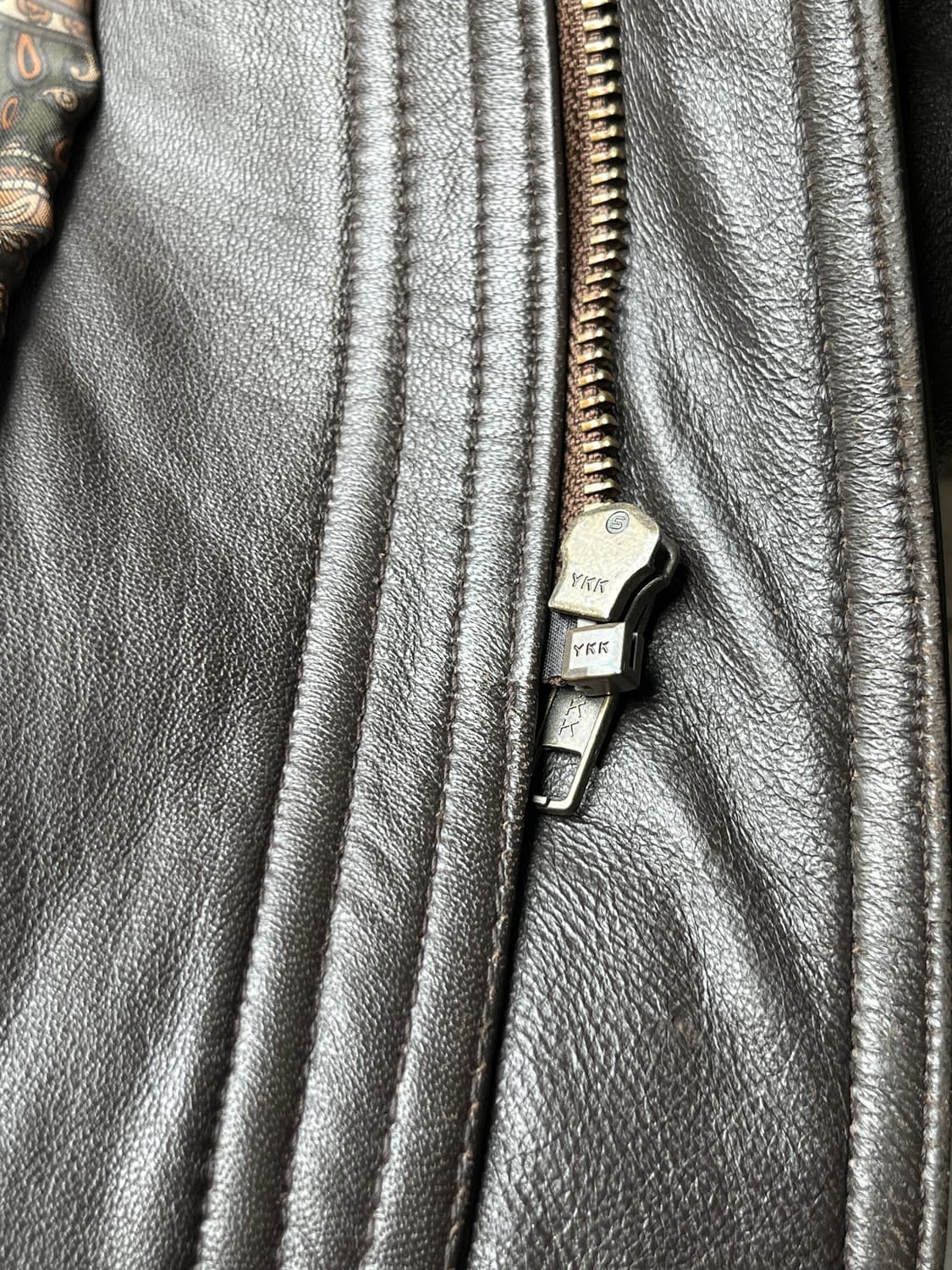 90s Genuine lambskin 천연 양가죽 카코트 다크브라운 상품이미지7