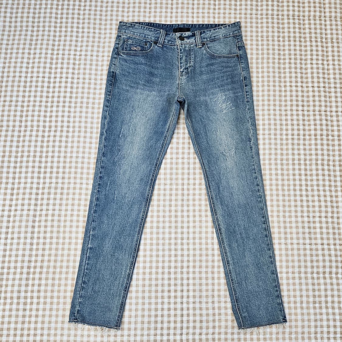 플랙 스키니핏 스판 청바지 남자32 상품이미지1