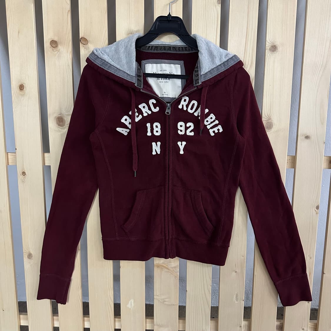 (XS) 아베크롬비 버건디 후드집업 상품이미지1