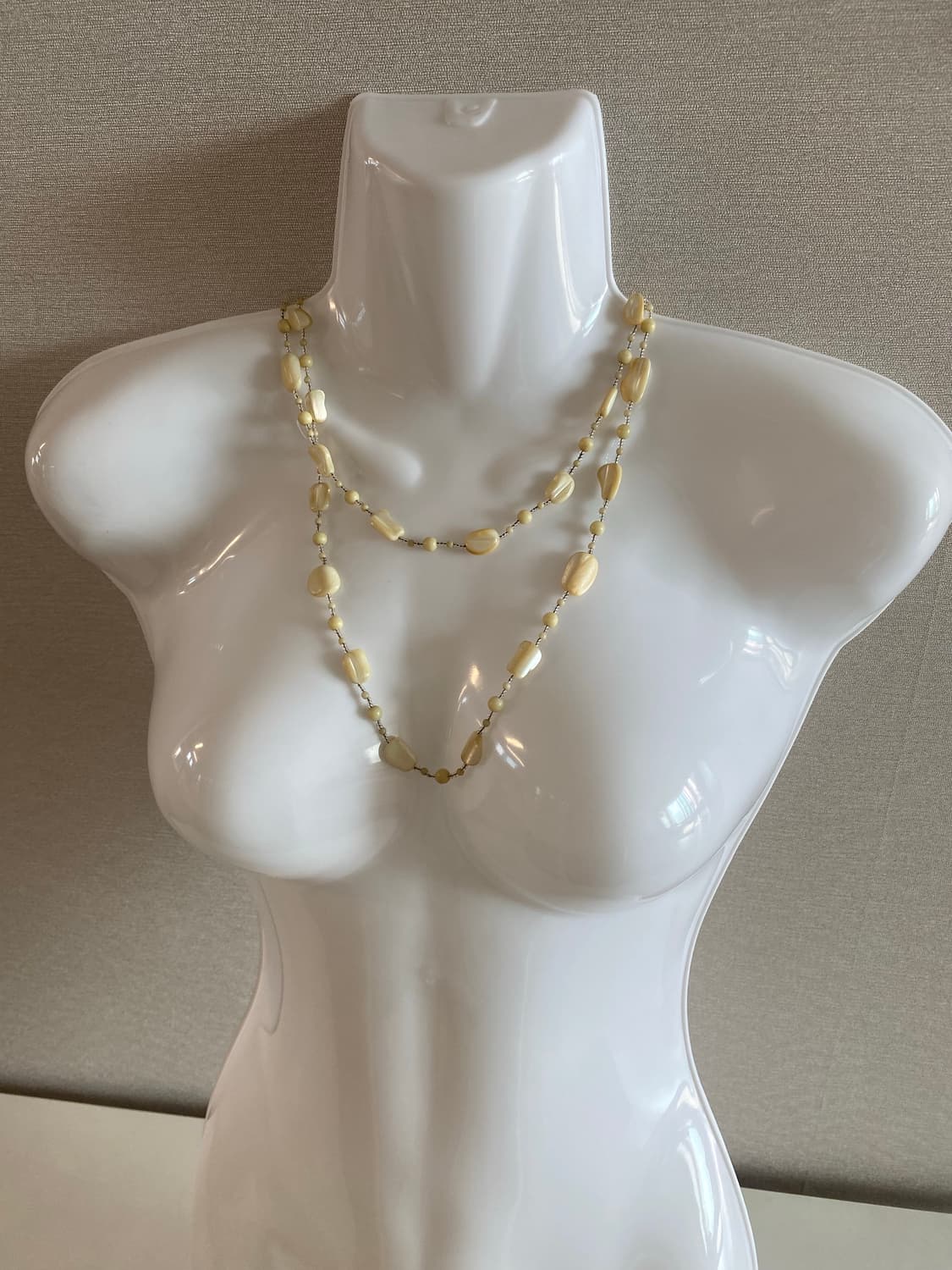 천연 자개 목걸이 비즈 빈티지 상품이미지2