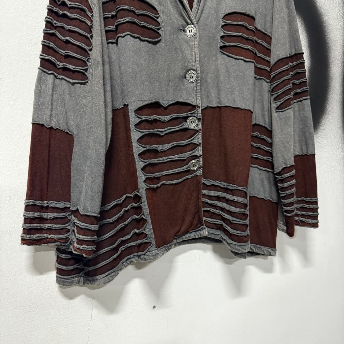 Parsley & Sage 데미지 디테일 그런지 패치워크 셔츠 자켓 상품이미지4