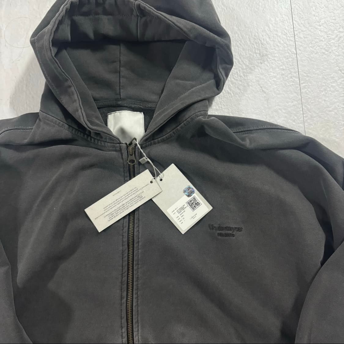 언더마이카 퍼킹 로고 플레이 오바사이즈드 후드집업 상품이미지4