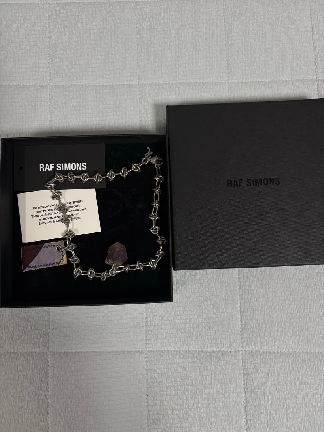 21S/S 라프시몬스 노트 스톤 참 네클리스 상품이미지1