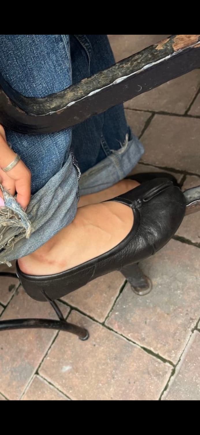 마르지엘라 타비 블랙 플랫 38 사이즈 판매  maison margiel 상품이미지1