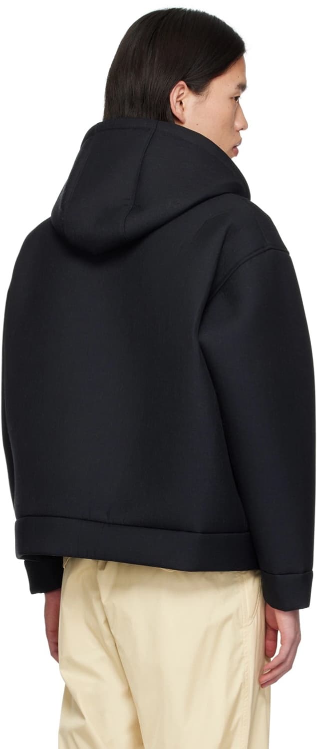 오라리 스펀지 트로피칼 울 집업 후디 다크네이비 상품이미지4