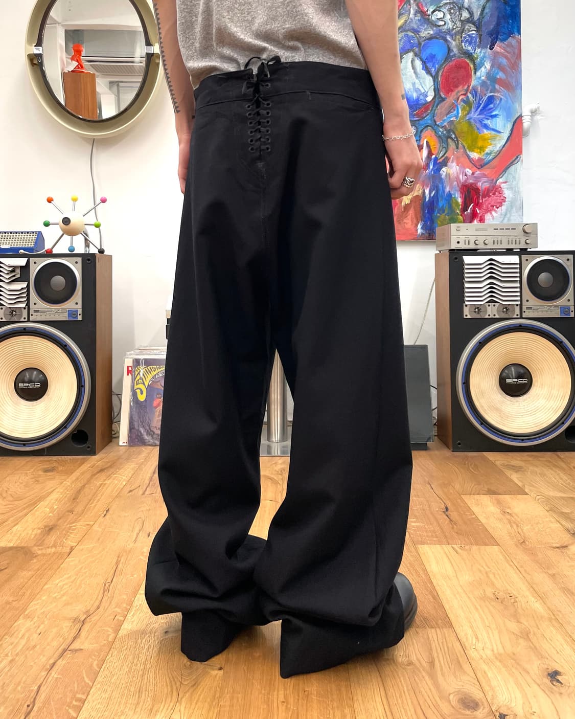 [35] US Navy 세일러 플레어 울 팬츠 상품이미지1