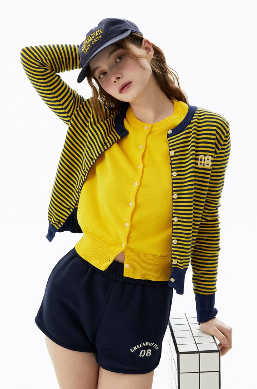 그린버터 스트라이프 가디건 상품이미지1