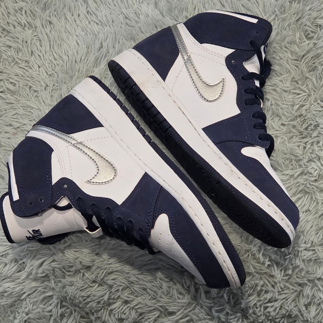 4q-6:나이키 에어 조던 1 하이 OG 미드나잇 네이비 (23.5cm) 상품이미지7