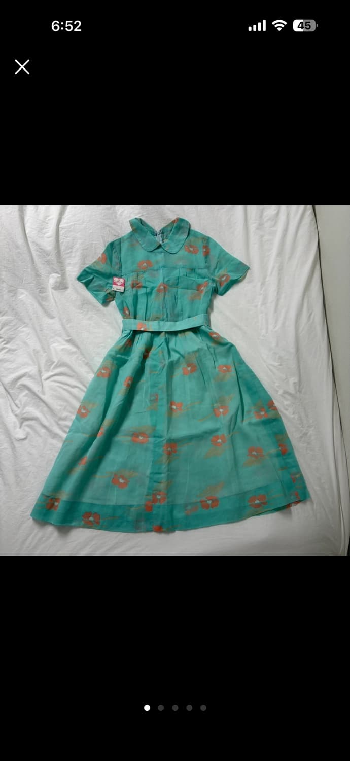 그린 빈티지 원피스 상품이미지1