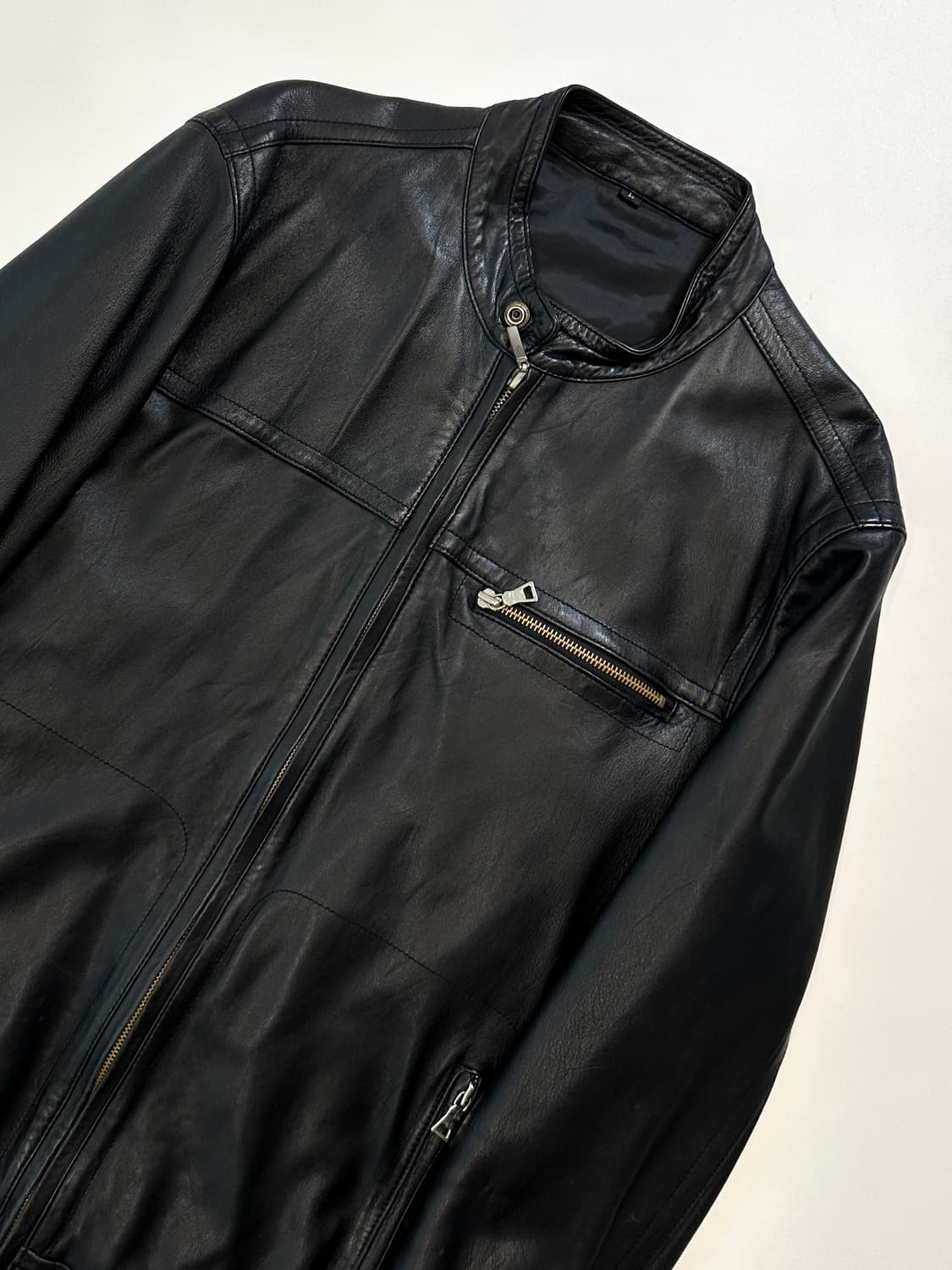 체스트포켓 램스킨 가죽자켓(55/66) 상품이미지2