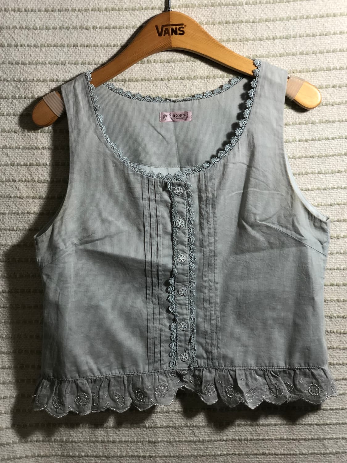 일본 빈티지 엑시즈팜 모리걸 민소매 티셔츠 상품이미지1