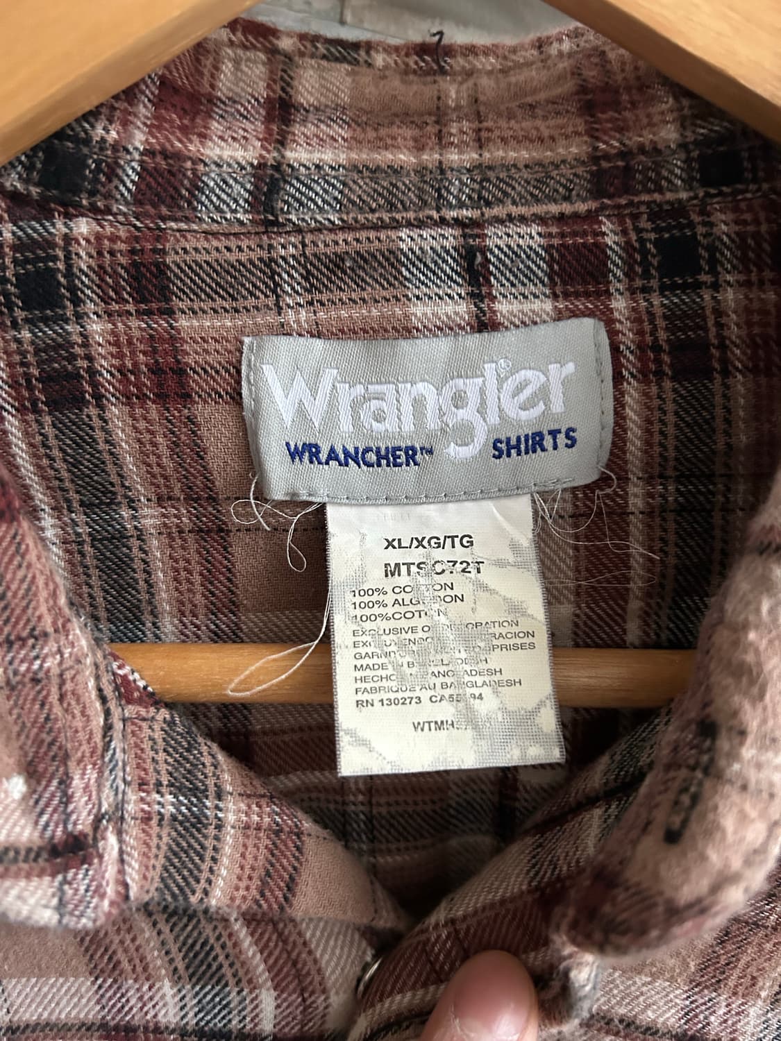 빈티지 랭글러 플란넬 웨스턴셔츠 XLsize 상품이미지4