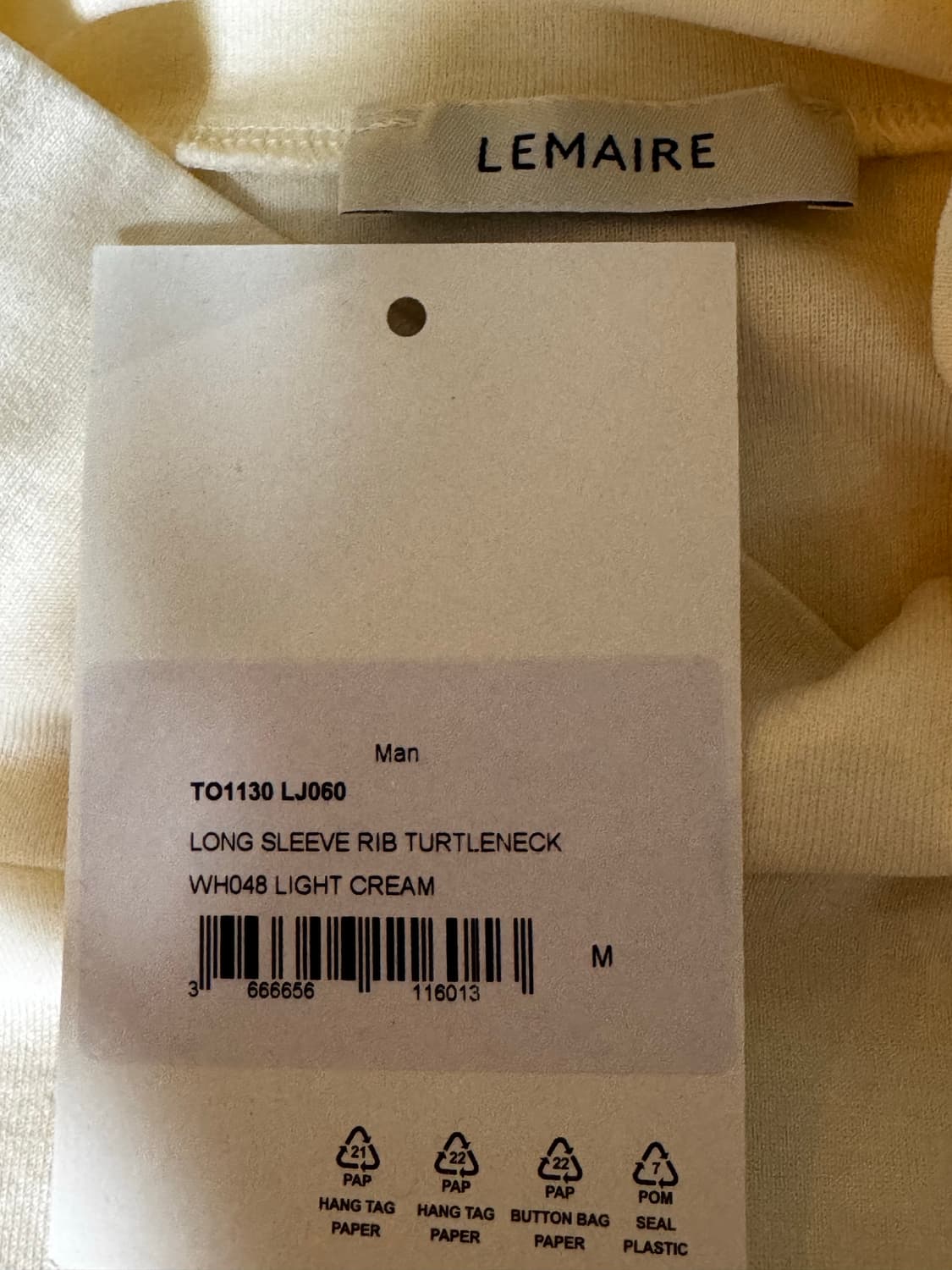 르메르 롱슬리브 립 터틀넥 M 상품이미지6