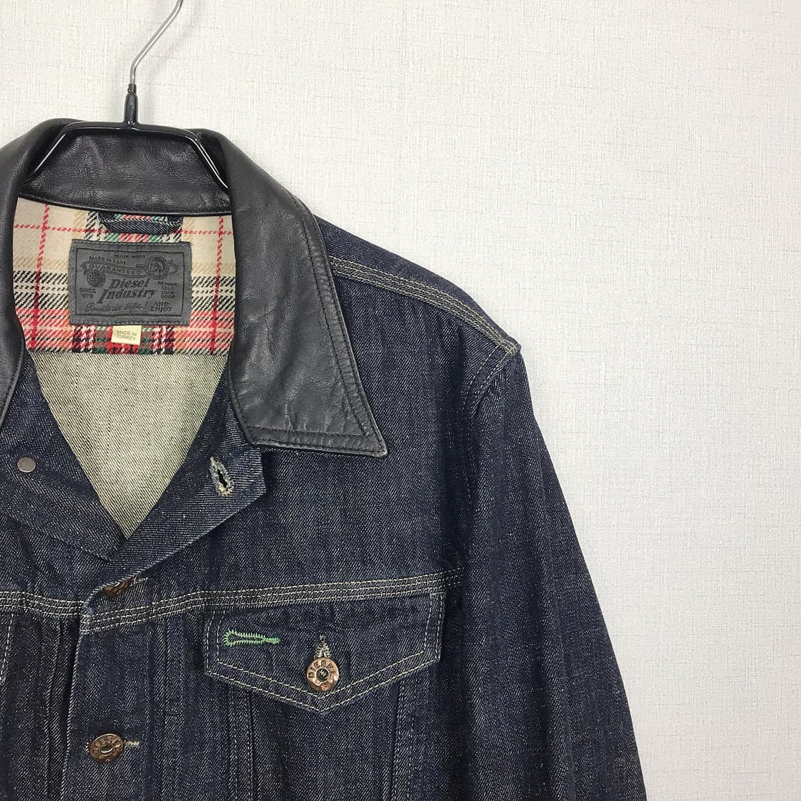 디젤 가죽 데님 트러커 자켓 남성XL 상품이미지4