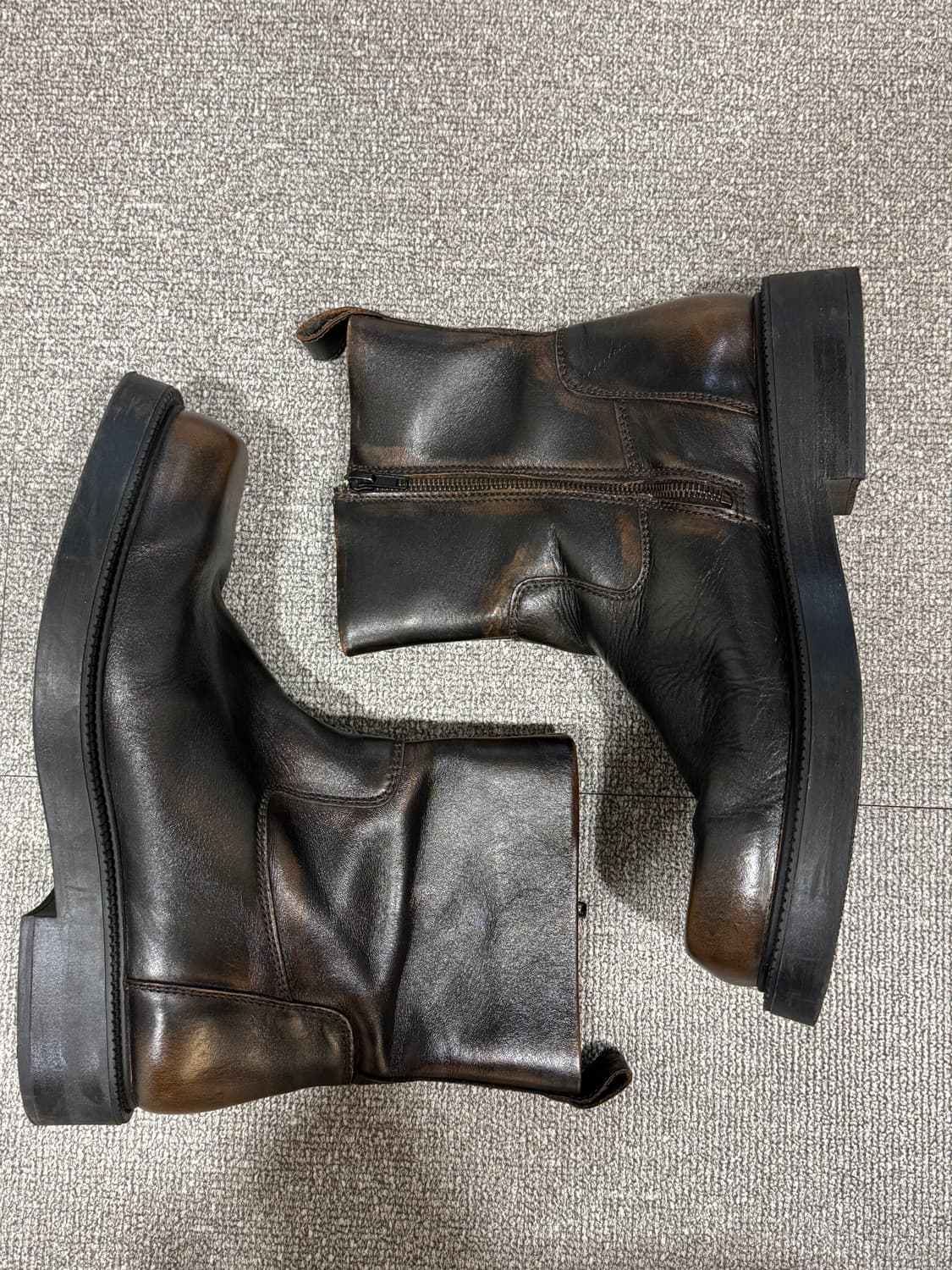 자라 스퀘어토 워싱 웨스턴 부츠 44 상품이미지2