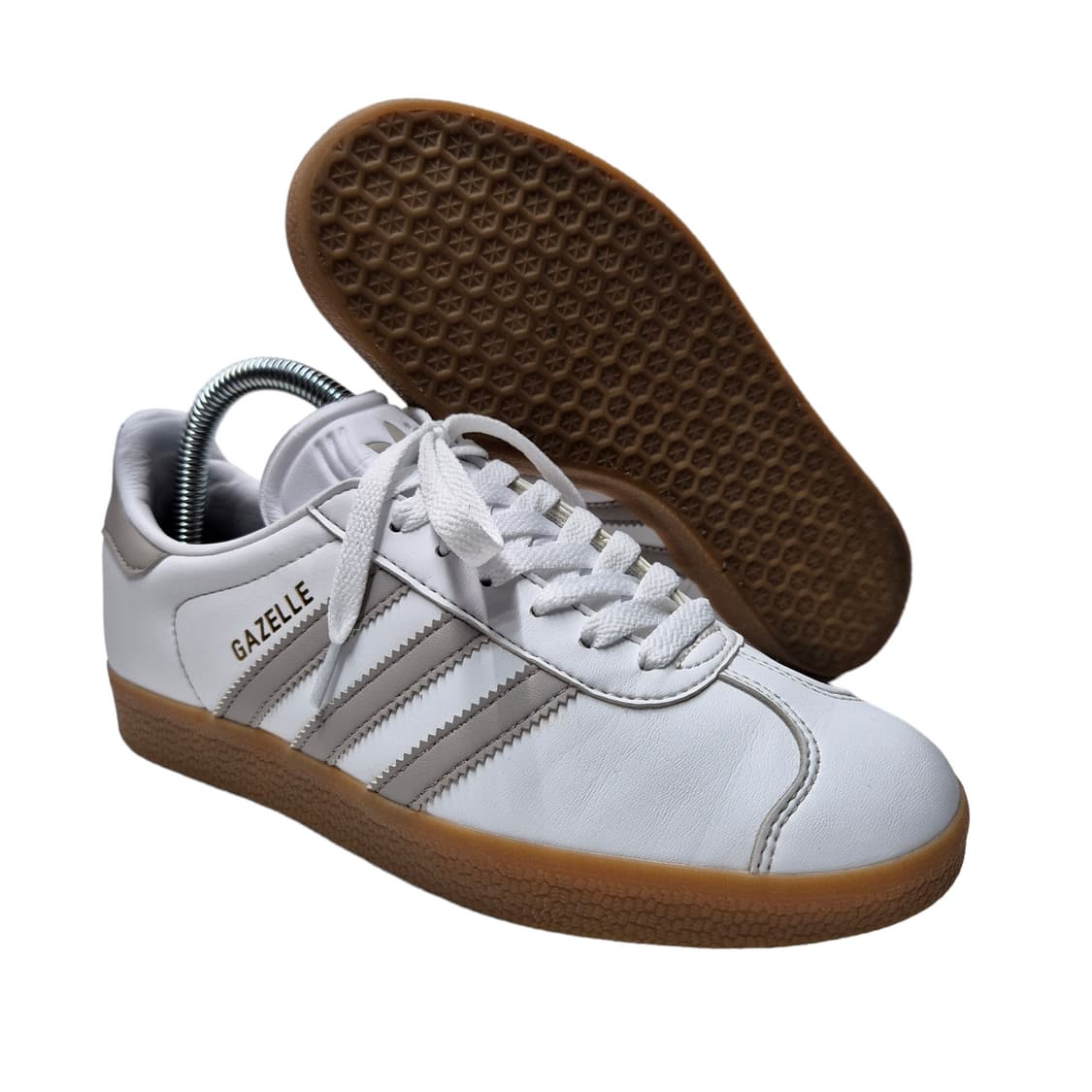 230) adidas 아디다스 가젤 화이트 그레이 검솔 상품이미지4