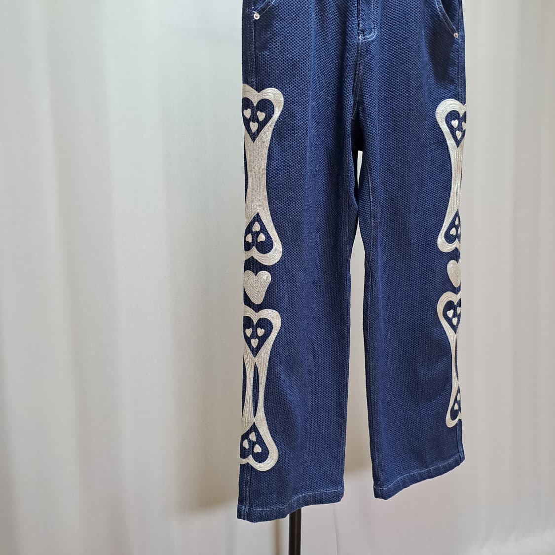 (택포) 글랙 본하트 자수 데님팬츠 M 32-34 A920 상품이미지4