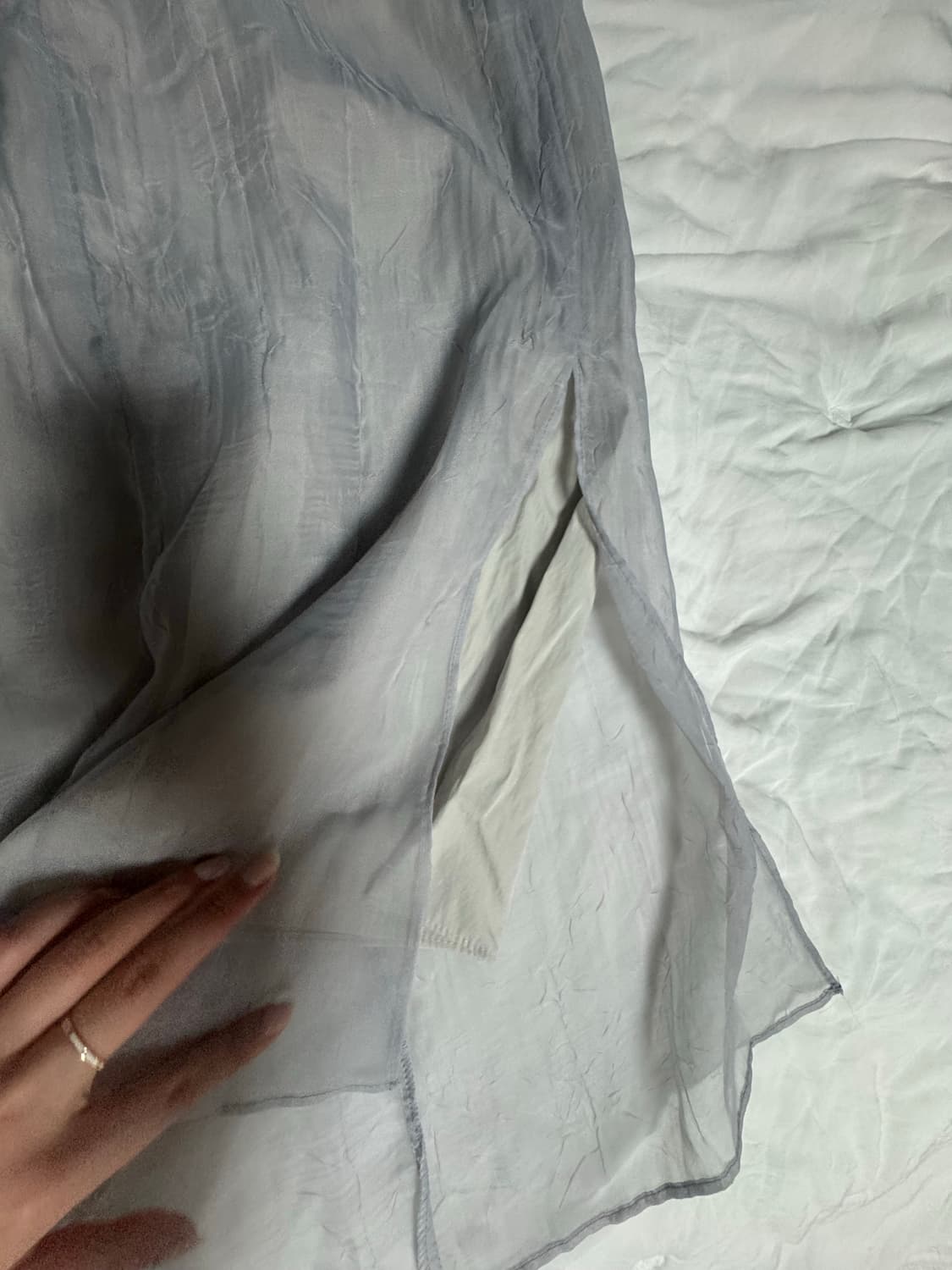 로우웨스트 롱스커트 상품이미지4