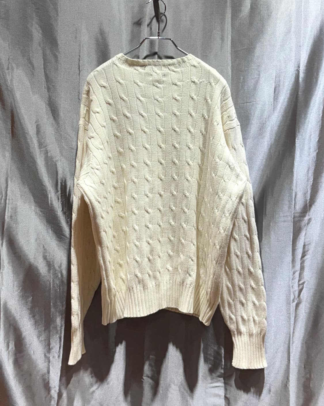 L 폴로랄프로렌 POLO 골프 크림화이트 케이블 니트 상품이미지3