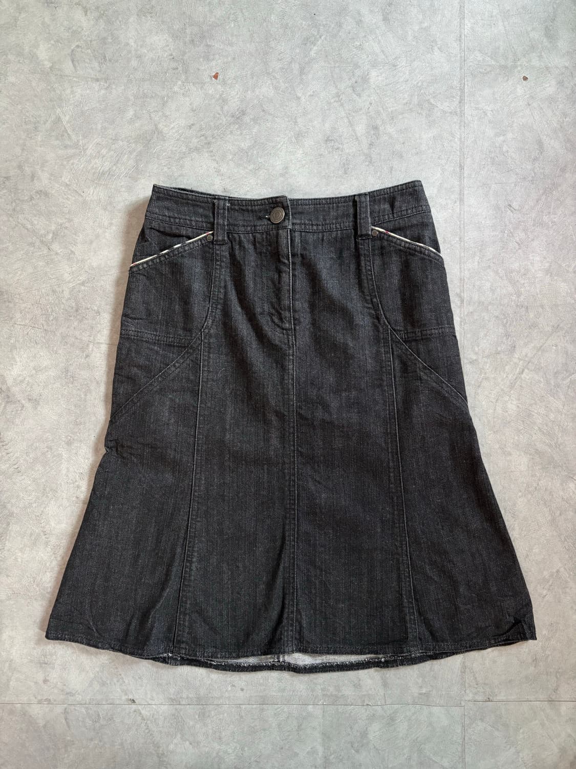 Burberry 버버리 블랙데님 미디 스커트 상품이미지1