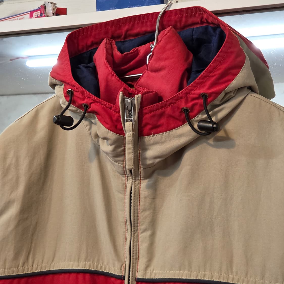 JPN 빈티지 베이지 오렌지 배색 바람막이 상품이미지3