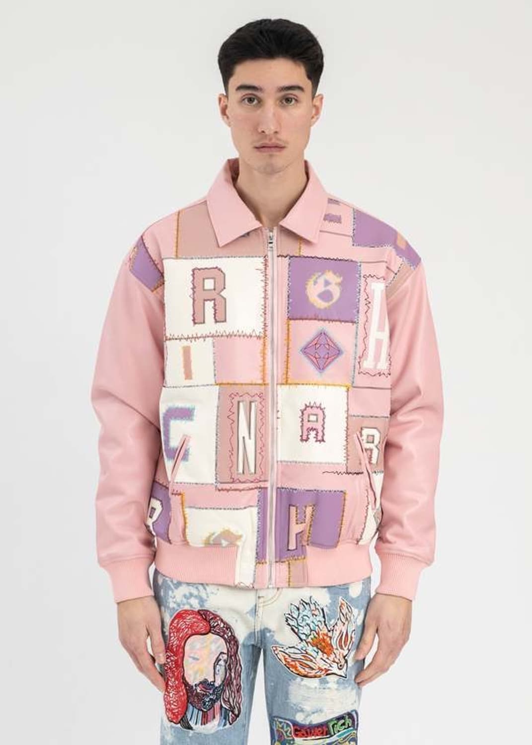 Richgainer 패치워크 자수 자켓 상품이미지2